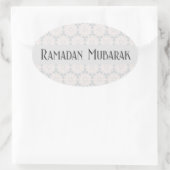 Islamitisch geometrisch patroon ovale sticker (Tas)