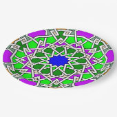 Islamitisch geometrisch patroon papieren bordje (Gekanteld)