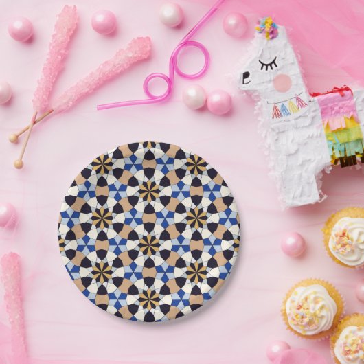Islamitisch geometrisch patroon  papieren bordje (Feest)