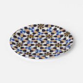 Islamitisch geometrisch patroon  papieren bordje (Gekanteld)