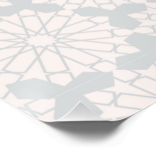 Islamitisch geometrisch patroon perfect poster (Hoek)