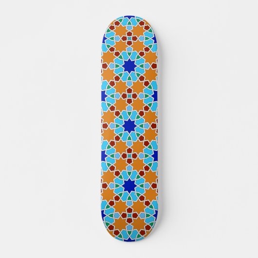 Islamitisch geometrisch patroon persoonlijk skateboard (Voorkant)