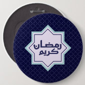 Islamitisch geometrisch patroon ronde button 6,0 cm (Voorkant /achterkant)