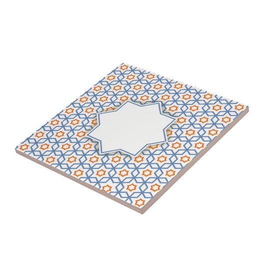 islamitisch geometrisch patroon tegeltje (Zijkant)