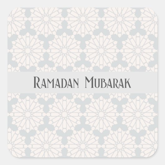 Islamitisch geometrisch patroon vierkante sticker (Voorkant)