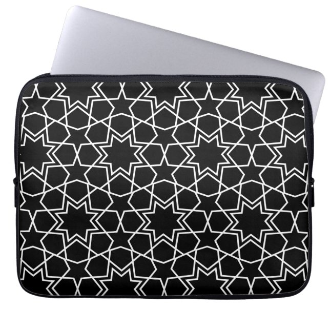 Islamitisch Geometrisch Patroonontwerp Arabisch Ab Laptop Sleeve (Voorkant)
