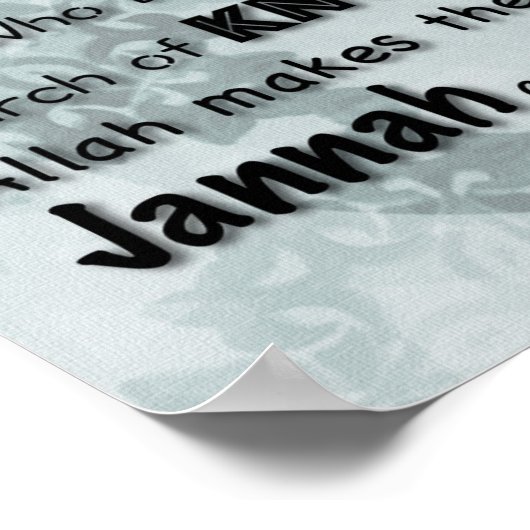Islamitisch Hadith poster over het verwerven van k (Hoek)