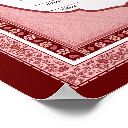 Islamitisch huwelijksakte, poster (Hoek)