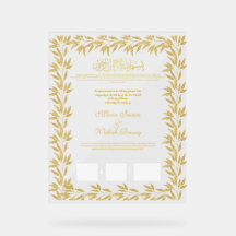 Islamitisch huwelijkscontract, acryl teken