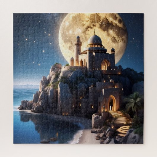 Islamitisch Kasteel zittend op een berg Legpuzzel (Verticaal)