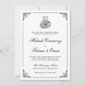 islamitisch Lijst Mehndi moslimceremonie in zwart- Kaart (Voorkant)