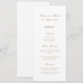 Islamitisch Moslim Goud Nikah Bruiloft Menu (Voorkant / Achterkant)
