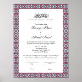 islamitisch nikkah certificaat poster (Voorkant)