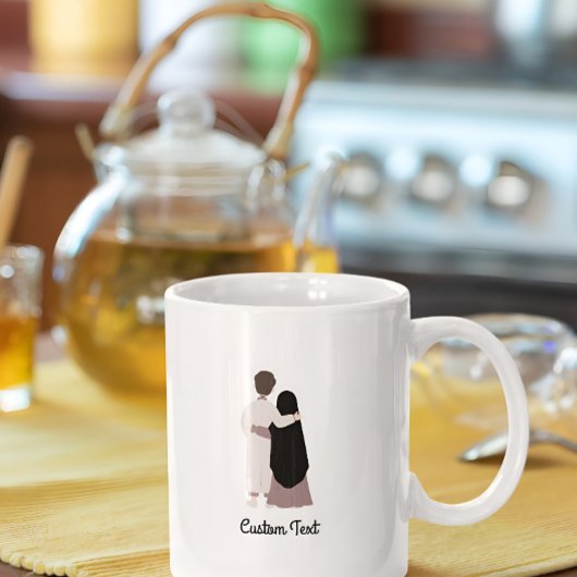 Islamitisch paar aangepaste gepersonaliseerde gesc koffiemok