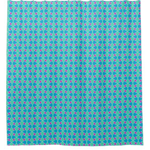 Islamitisch Paars, Aqua, Turquoise White Outline Douchegordijn
