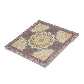 Islamitisch Patroon Donkerrode tinten Keramische T Tegeltje (Zijkant)