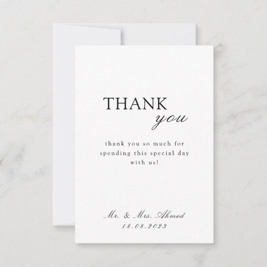 islamitisch schrift bruiloft bedankkaart (Voorkant)