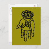 Islamitisch Symbool: Hamsa Briefkaart (Voorkant / Achterkant)