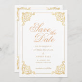 Islamitisch Wit Save De Datum Aankondiging Kaart (Voorkant / Achterkant)