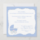 Islamitische Aqiqa baby uitnodiging bismillah mosl (Achterkant)