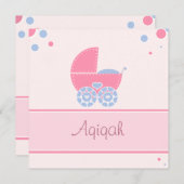 Islamitische Aqiqa uitnodiging bismillah baby (Voorkant / Achterkant)