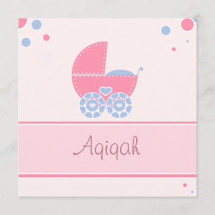 Islamitische Aqiqa uitnodiging bismillah baby