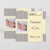 Islamitische Aqiqah baby uitnodiging bismillah mos (Voorkant / Achterkant)
