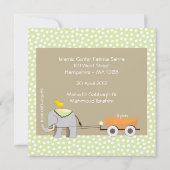 Islamitische Aqiqah baby uitnodigingsaankondiging Kaart (Achterkant)