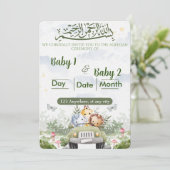 Islamitische Aqiqah Uitnodiging voor viering (Staand voorkant)