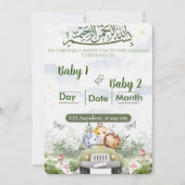 Islamitische Aqiqah Uitnodiging voor viering (Voorkant)