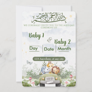 Islamitische Aqiqah Uitnodiging voor viering