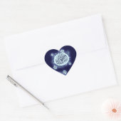 Islamitische Arabisch Bismillah Calligrafie bloemd Hart Sticker (Envelop)
