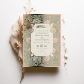 Islamitische Art Nouveau Gouden folie Accenten Bru Folie Uitnodiging