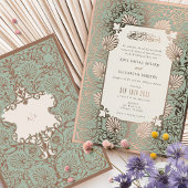 Islamitische Art Nouveau Gouden folie Accenten Bru Uitnodiging