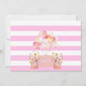 Islamitische Baby Meisje Bloemen Geboorteaankondig Aankondiging (Achterkant)