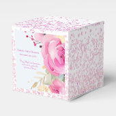 Islamitische baby meisje bloemengeboorte bedankdoosjes (Voorkant Zijde)