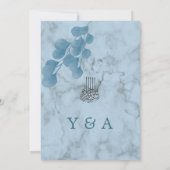 Islamitische Bismillah Blue Eucalyptus Modern Wedd Kaart (Achterkant)