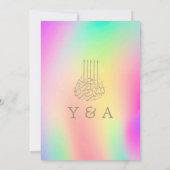 Islamitische Bismillah Colorful Chic Modern Weddin Kaart (Achterkant)
