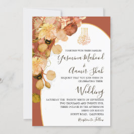 Islamitische Bismillah Elegant Verbrande Oranje br Kaart