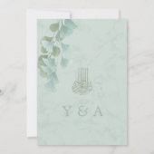 Islamitische Bismillah Eucalyptus Chic Modern Wedd Kaart (Achterkant)