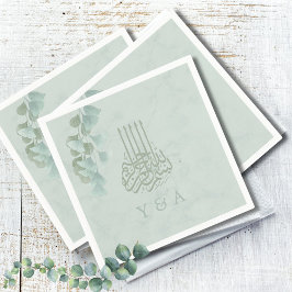 Islamitische Bismillah Eucalyptus Chic Modern Wedd Servet
