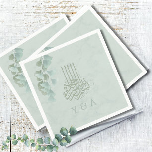 Islamitische Bismillah Eucalyptus Chic Modern Wedd Servet