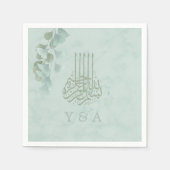 Islamitische Bismillah Eucalyptus Chic Modern Wedd Servet (Voorkant)