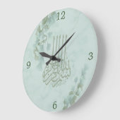 Islamitische Bismillah Eucalyptus Stylish Grote Klok (Hoek)