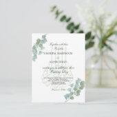Islamitische Bismillah Eucalyptus Stylish Wedding  Kaart (Staand voorkant)
