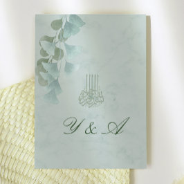 Islamitische Bismillah Eucalyptus Stylish Wedding Kaart
