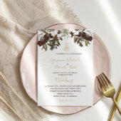 Islamitische Bismillah Rustic Floral Gold Wedding Kaart