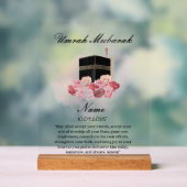Islamitische bloem acryl umrah Mubarak Bord (Neutraal)