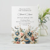 Islamitische bloem Elegantie Kaart (Staand voorkant)