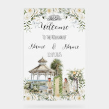 Islamitische bloemen Nikkah teken